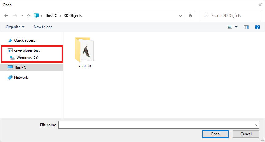 OpenFileDialog with a shortcut to C:\